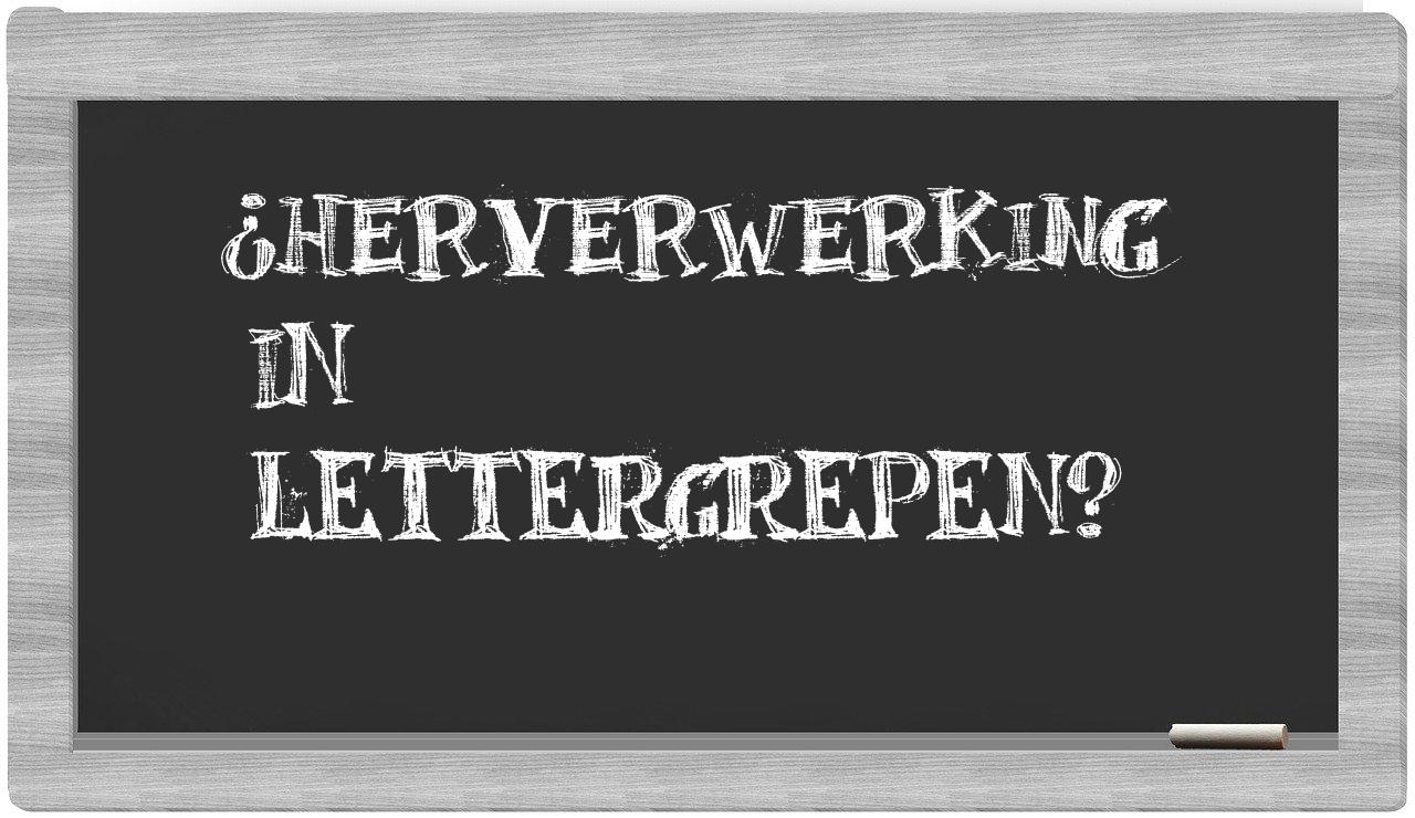 herverwerking in syllables