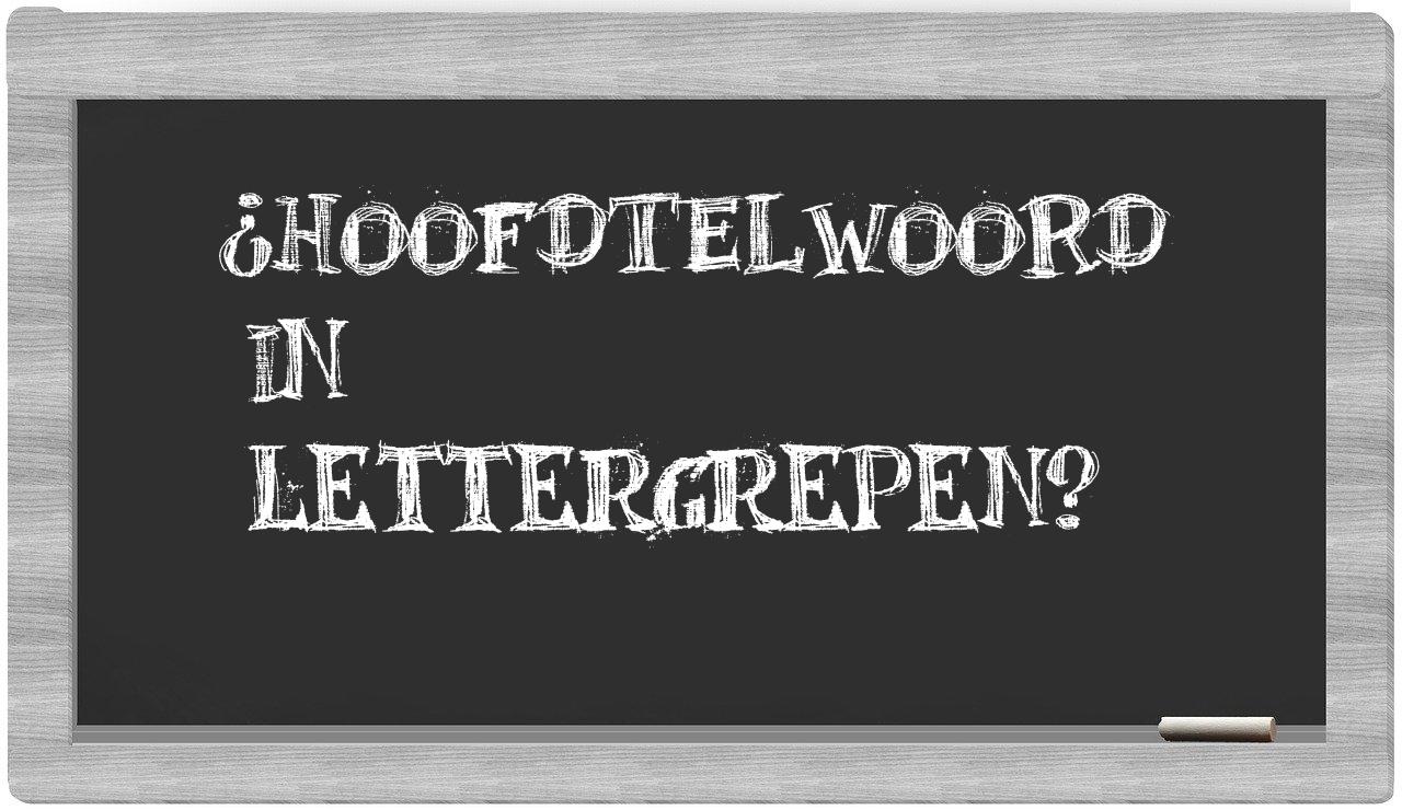 hoofdtelwoord in syllables