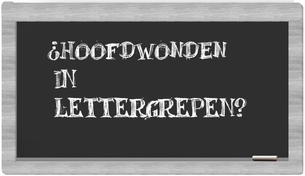 hoofdwonden in syllables