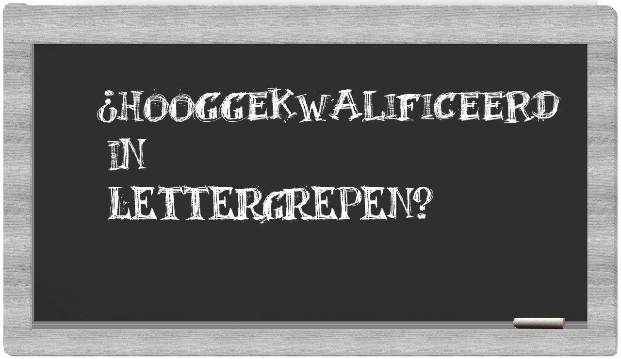 hooggekwalificeerd in syllables