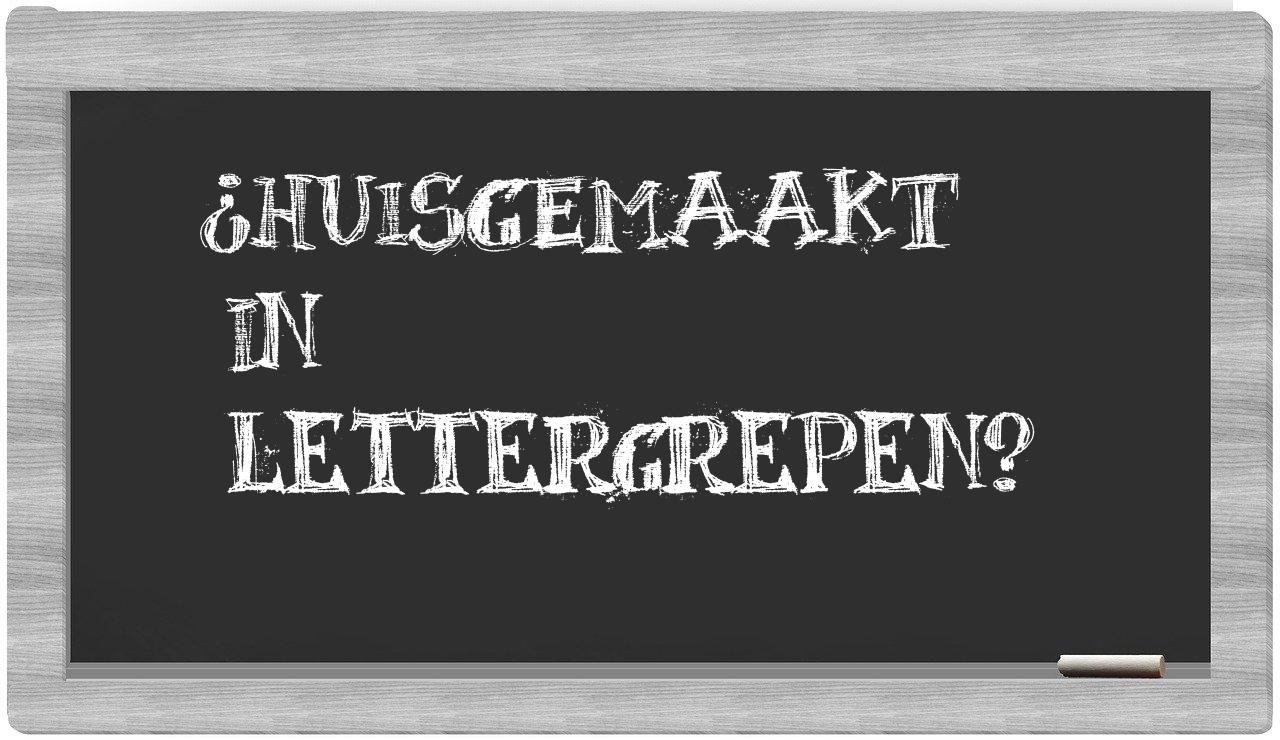huisgemaakt in syllables