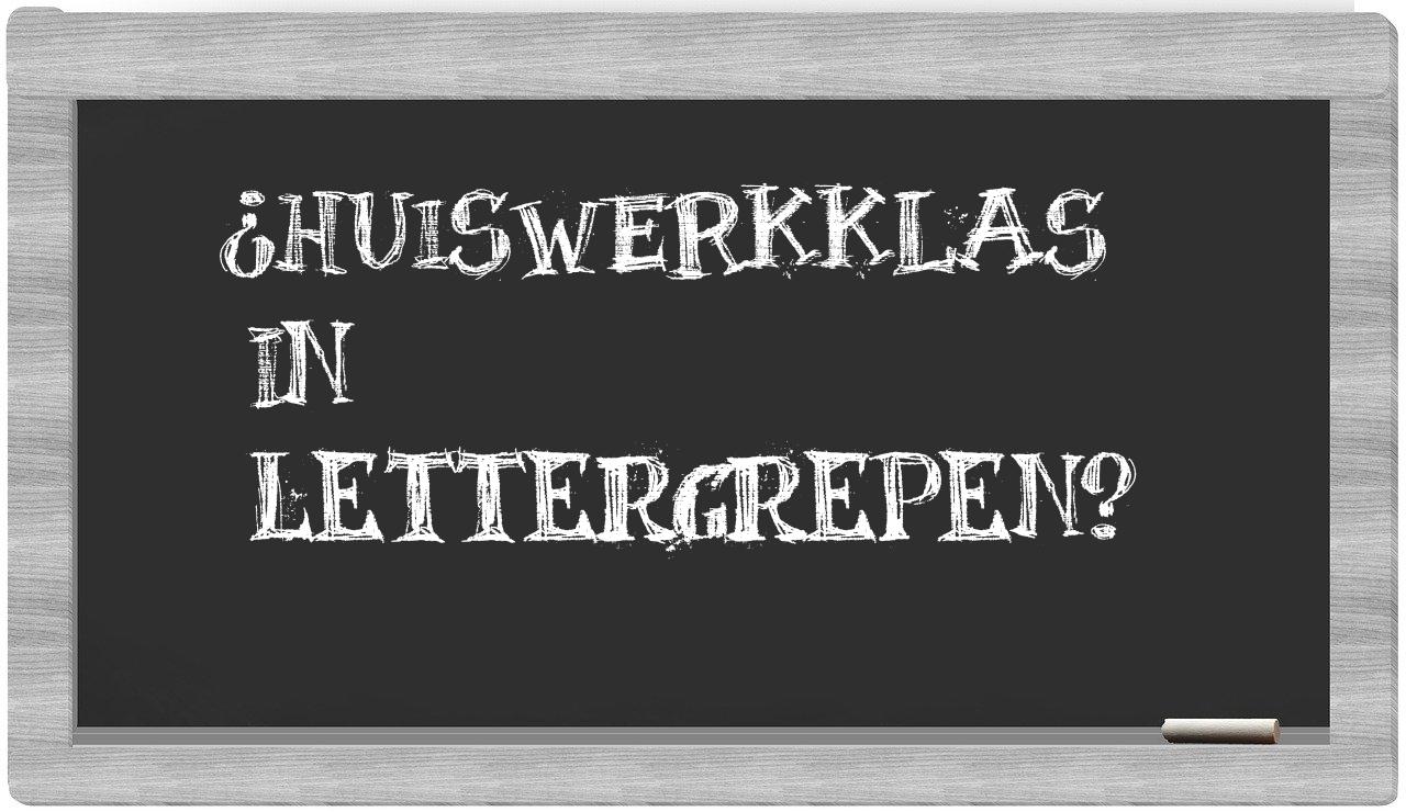 huiswerkklas in syllables