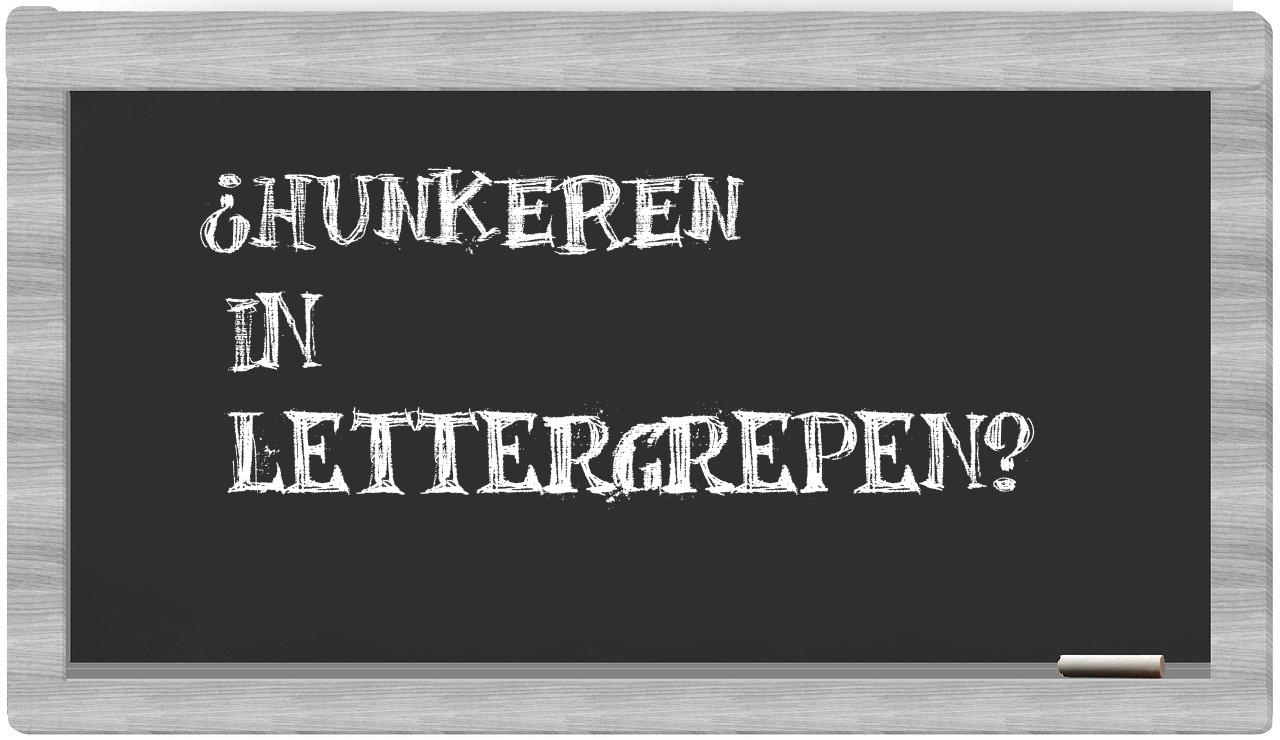 hunkeren in syllables