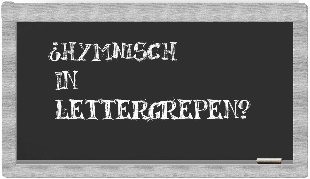 ¿hymnisch en sílabas?