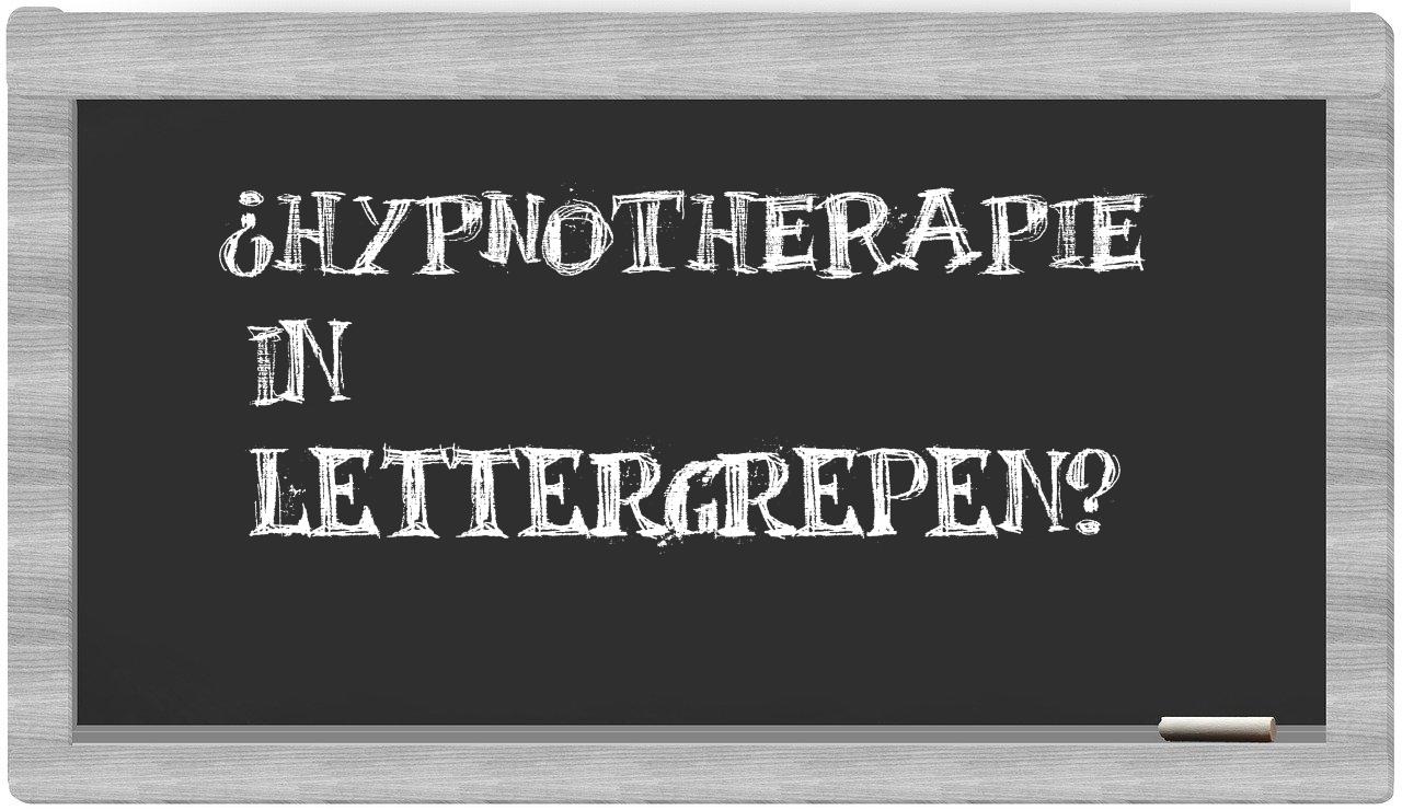 ¿hypnotherapie en sílabas?