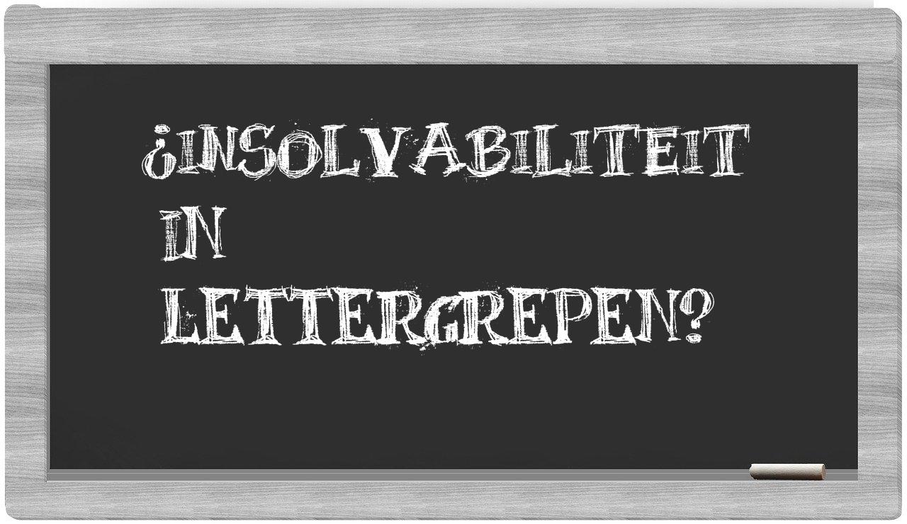 ¿insolvabiliteit en sílabas?