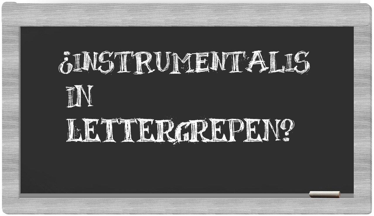 ¿instrumentalis en sílabas?