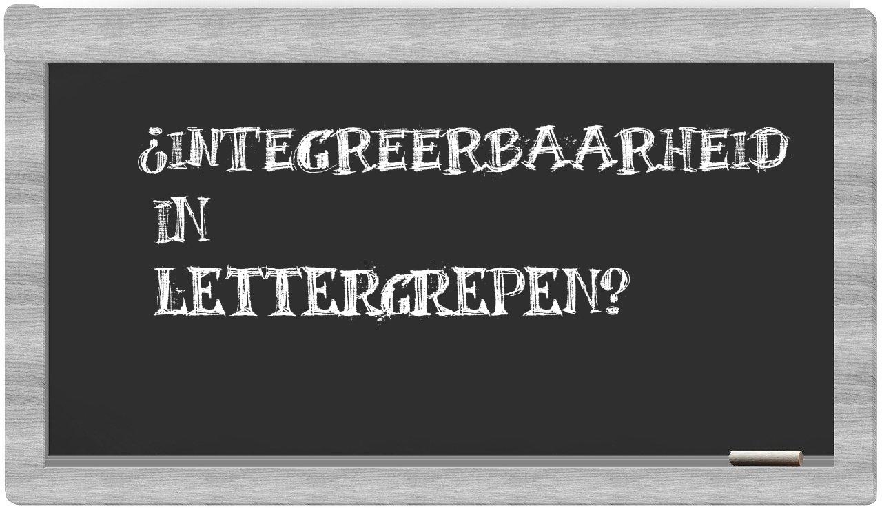 ¿integreerbaarheid en sílabas?