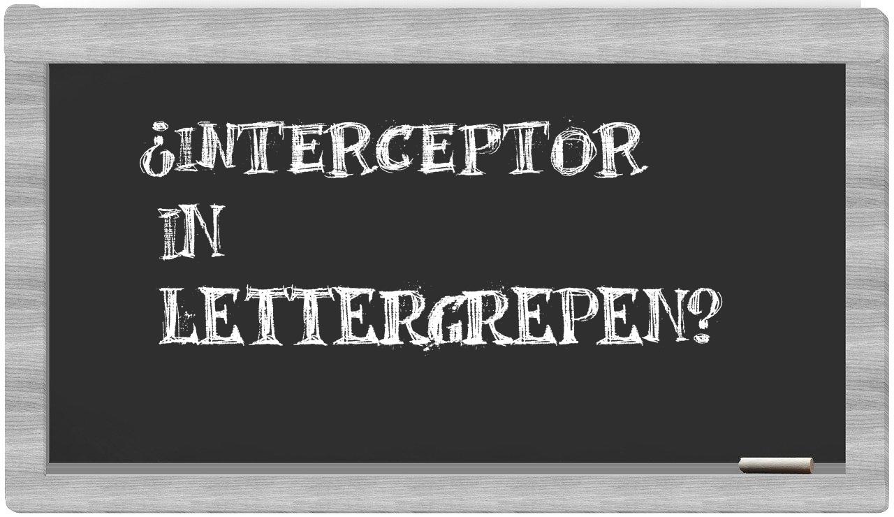 ¿interceptor en sílabas?