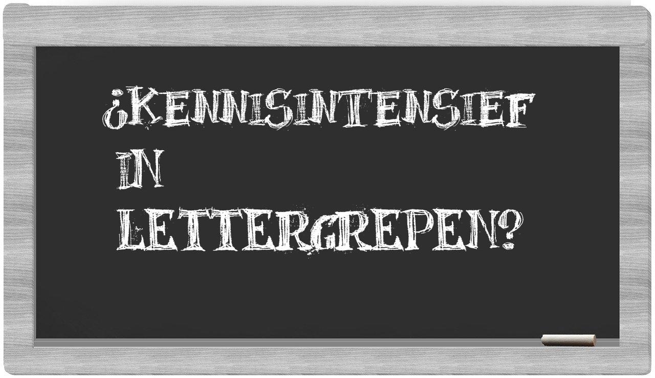 kennisintensief in syllables