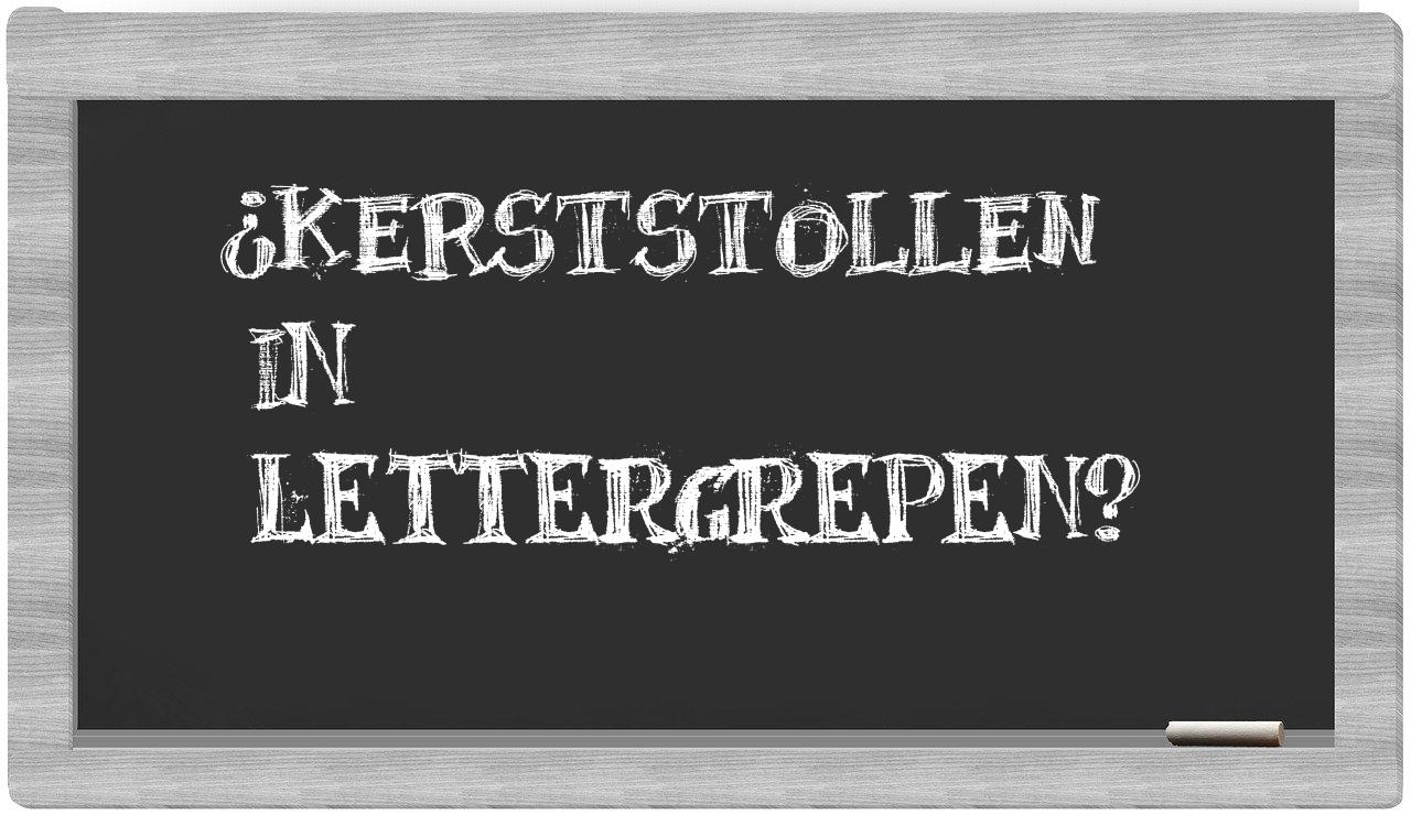 kerststollen in syllables