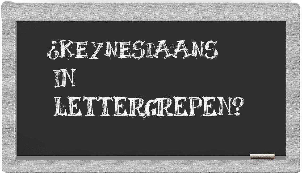 ¿keynesiaans en sílabas?