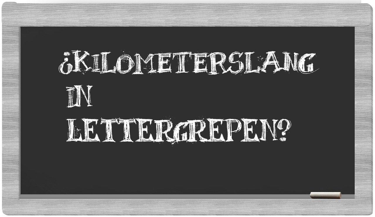 kilometerslang in syllables