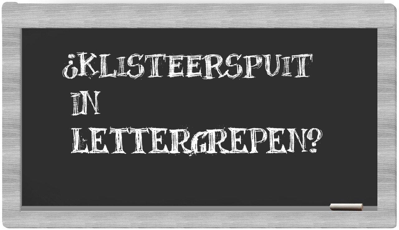 klisteerspuit in syllables
