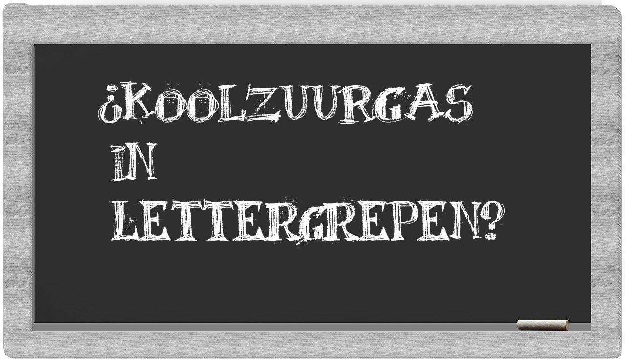 koolzuurgas in syllables