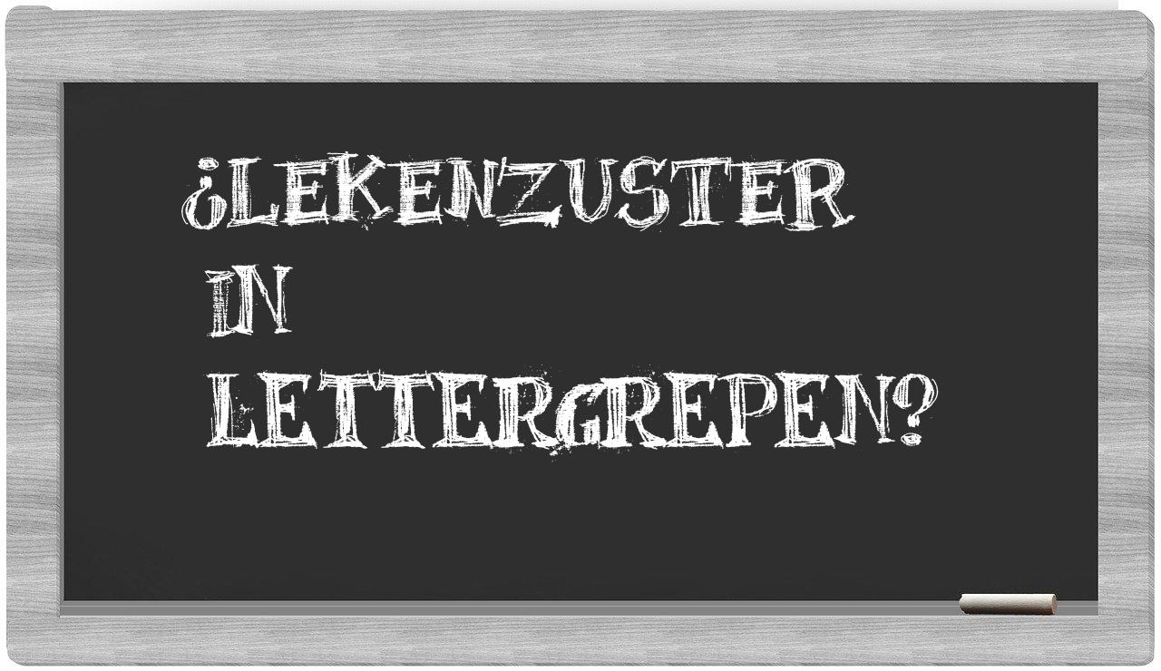 lekenzuster in syllables