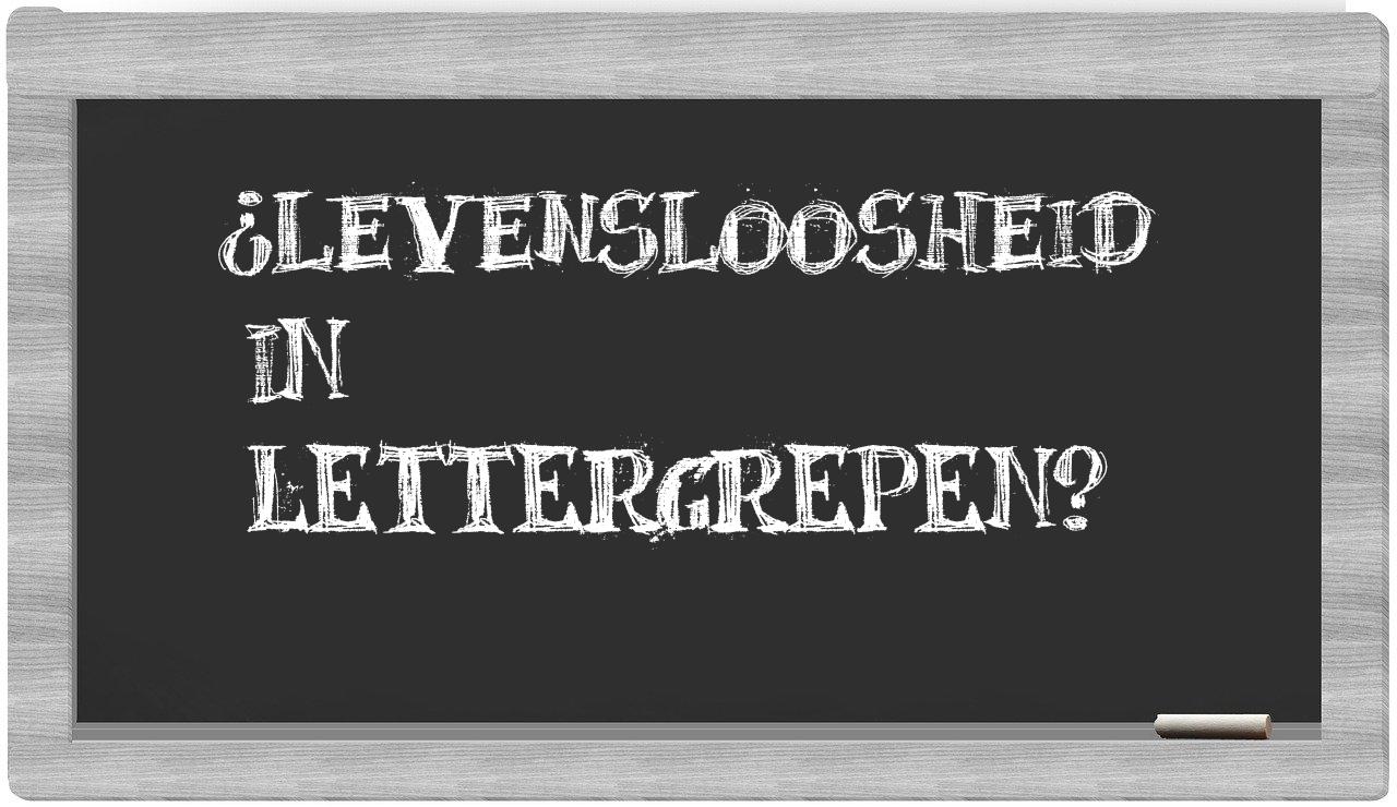 levensloosheid in syllables