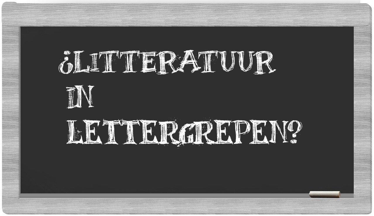 litteratuur in syllables