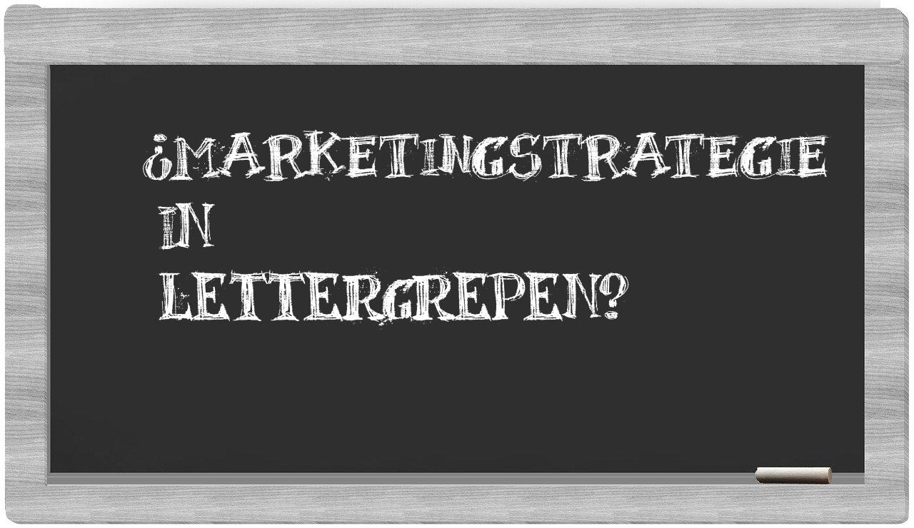 ¿marketingstrategie en sílabas?