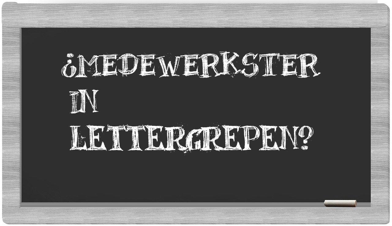 medewerkster in syllables
