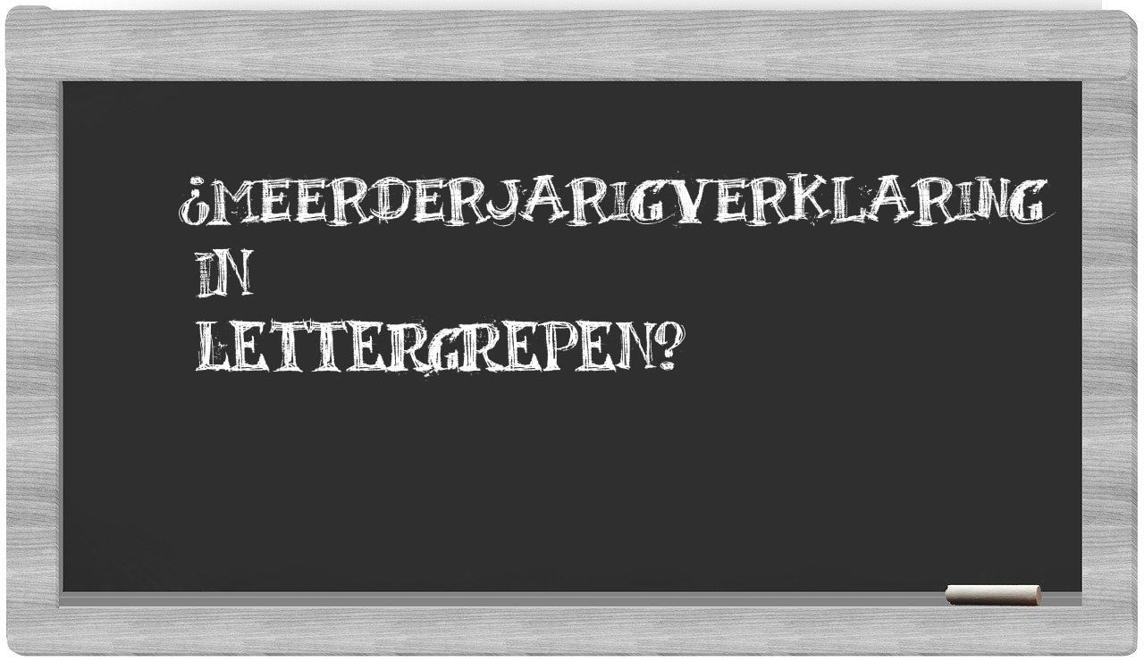 meerderjarigverklaring in syllables