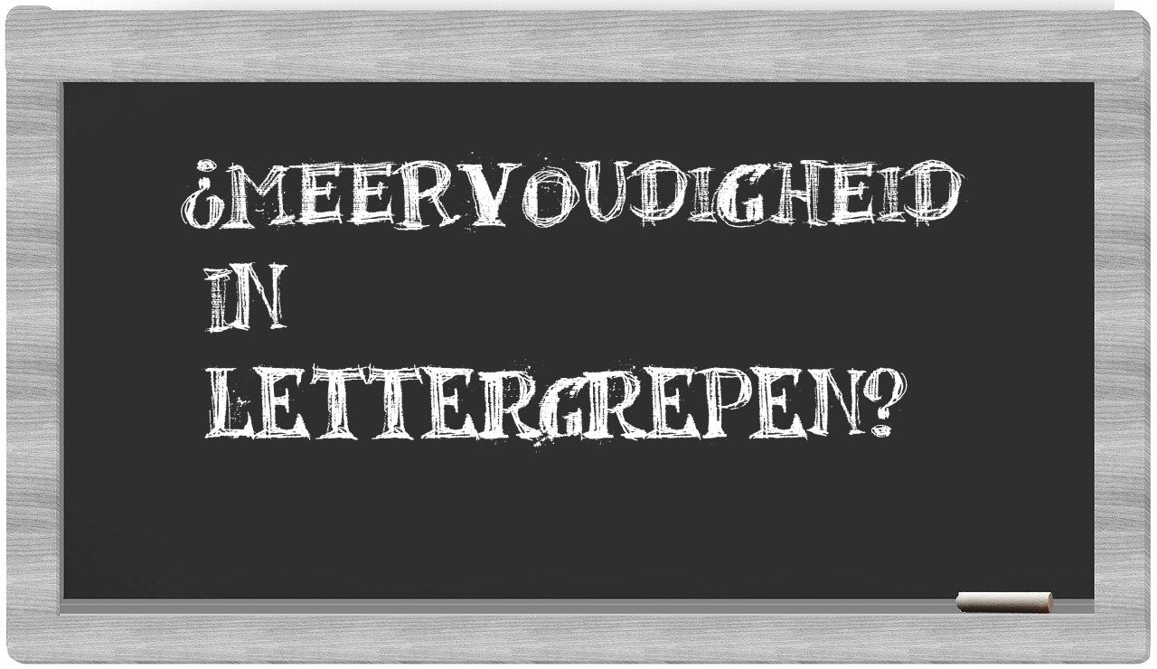 meervoudigheid in syllables