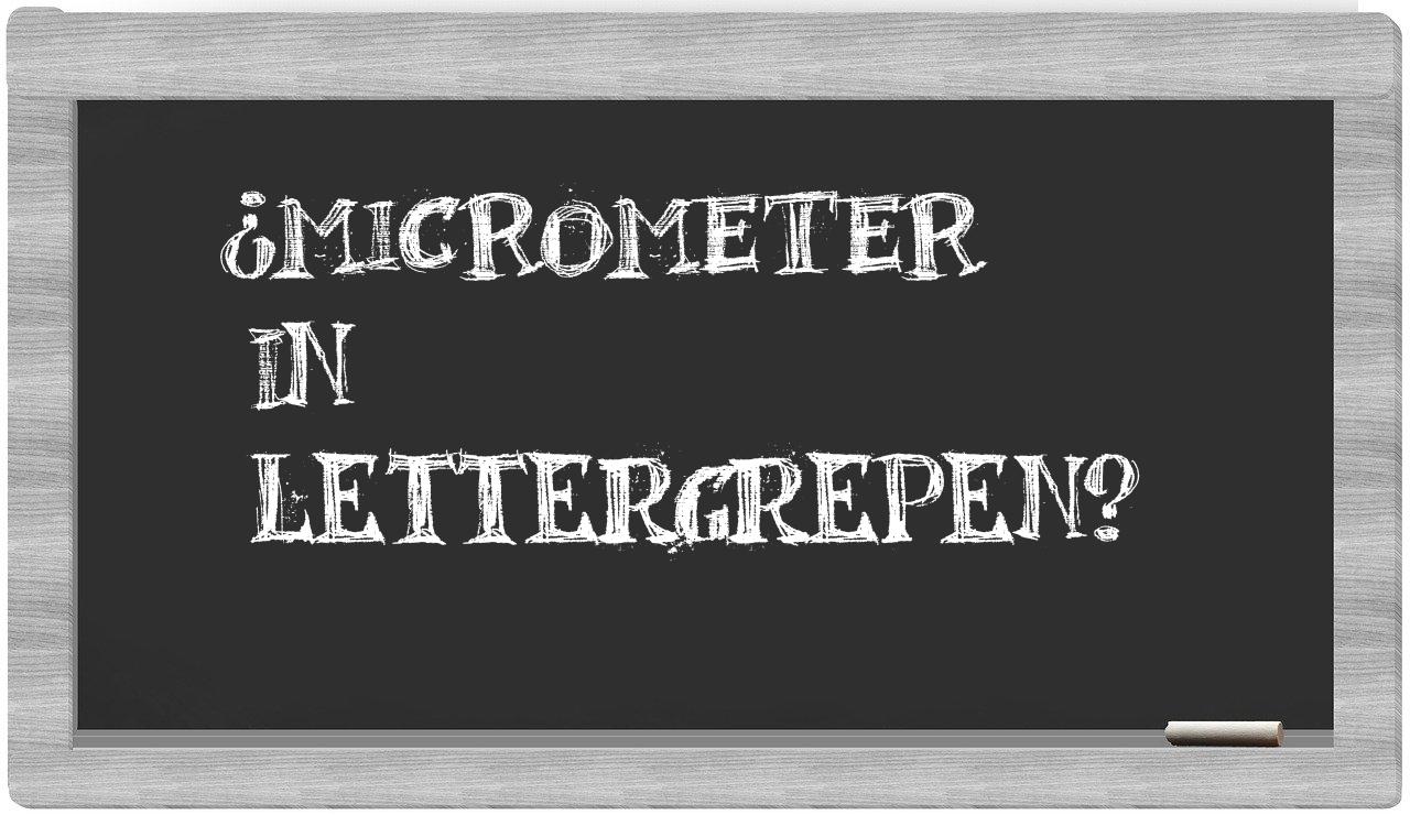 ¿micrometer en sílabas?
