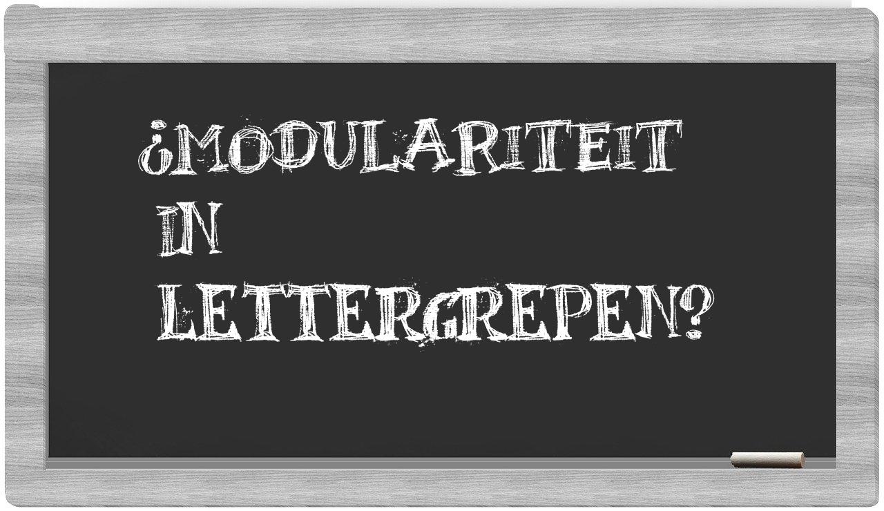 modulariteit in syllables