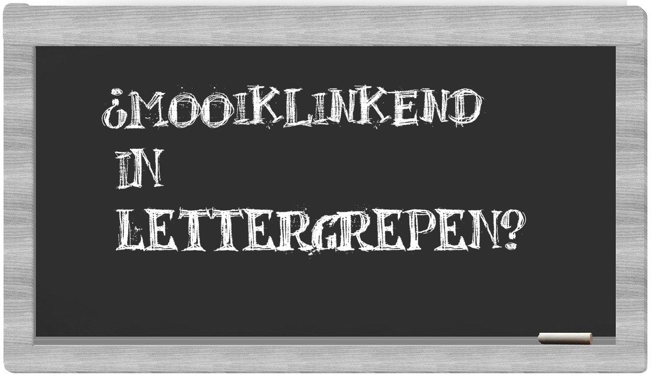 mooiklinkend in syllables