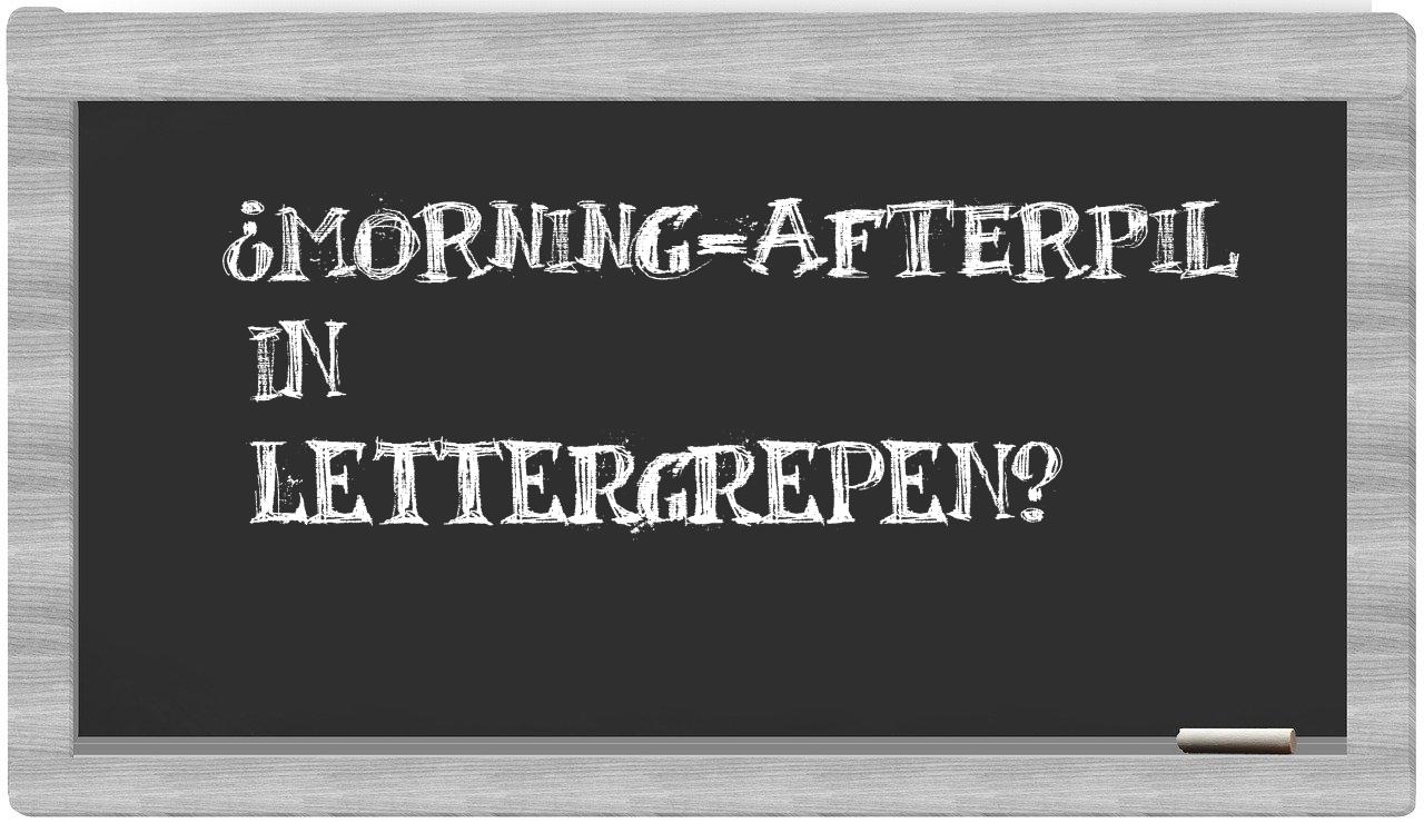 morning-afterpil in syllables