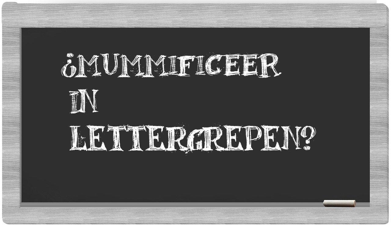 mummificeer in syllables