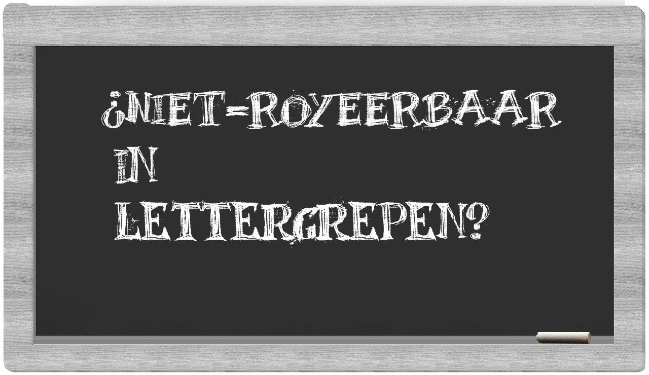 niet-royeerbaar in syllables