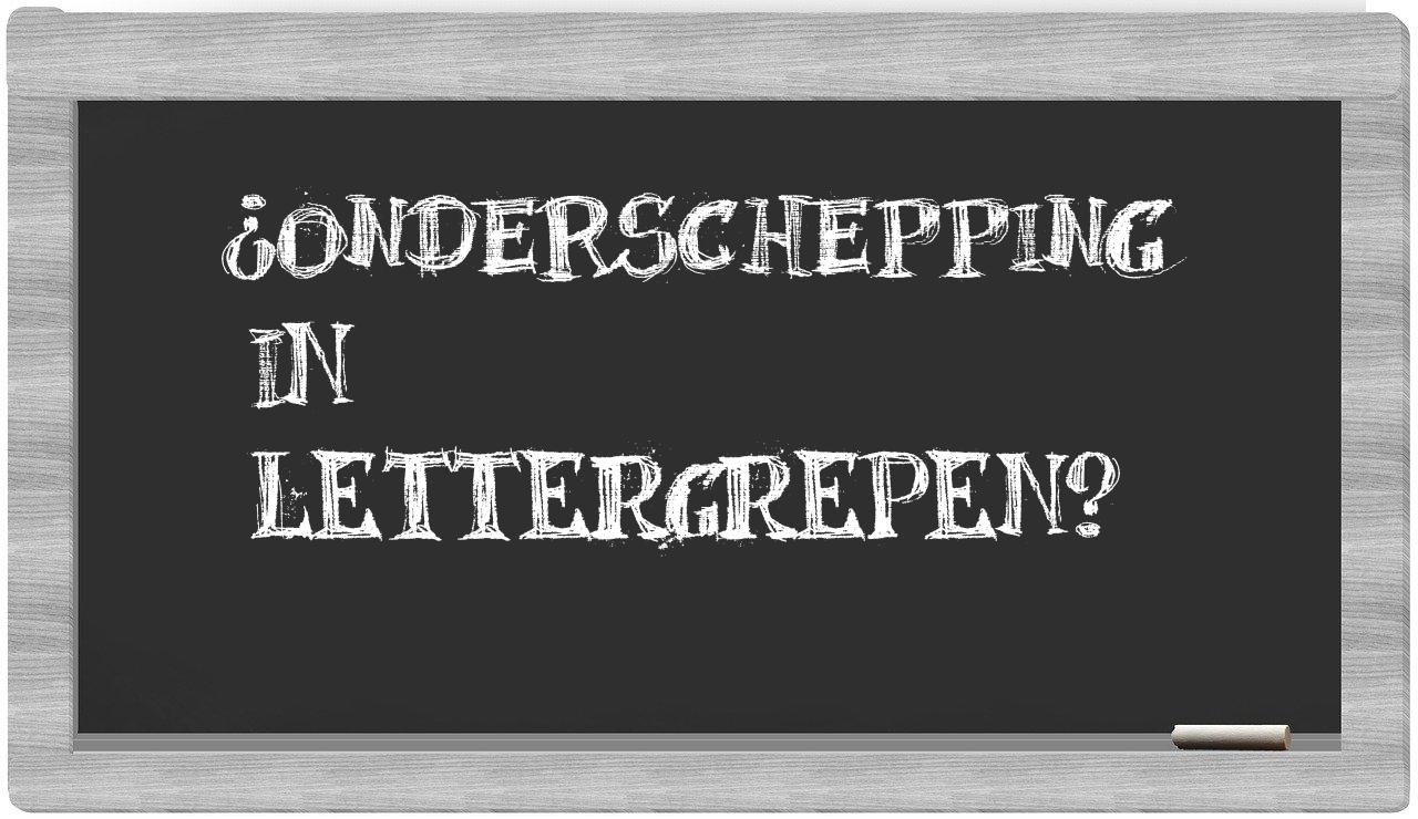 ¿onderschepping en sílabas?