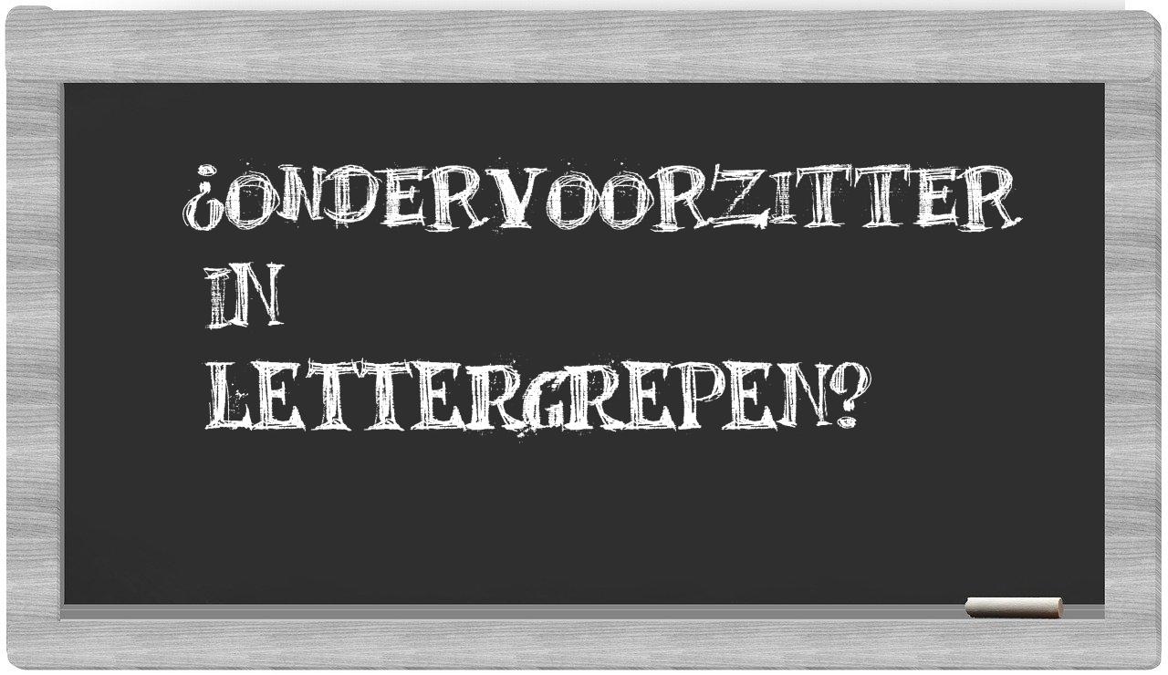 ¿ondervoorzitter en sílabas?