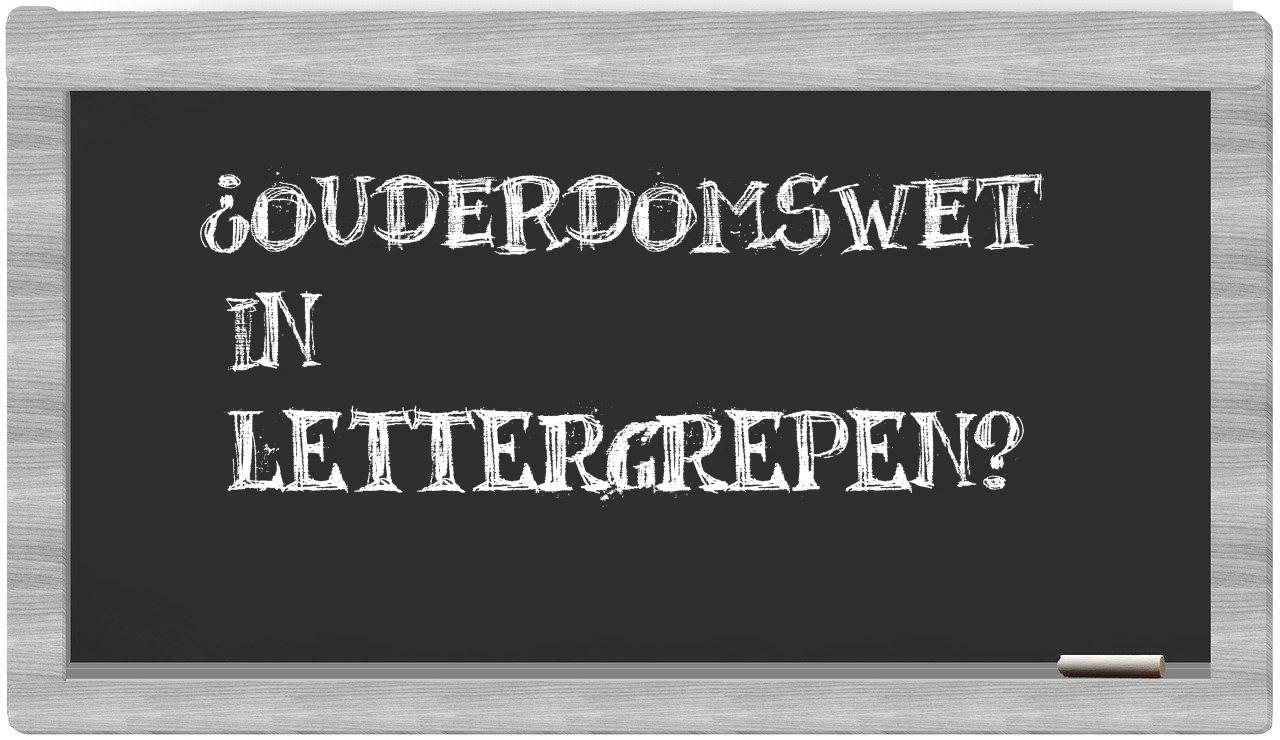 ouderdomswet in syllables