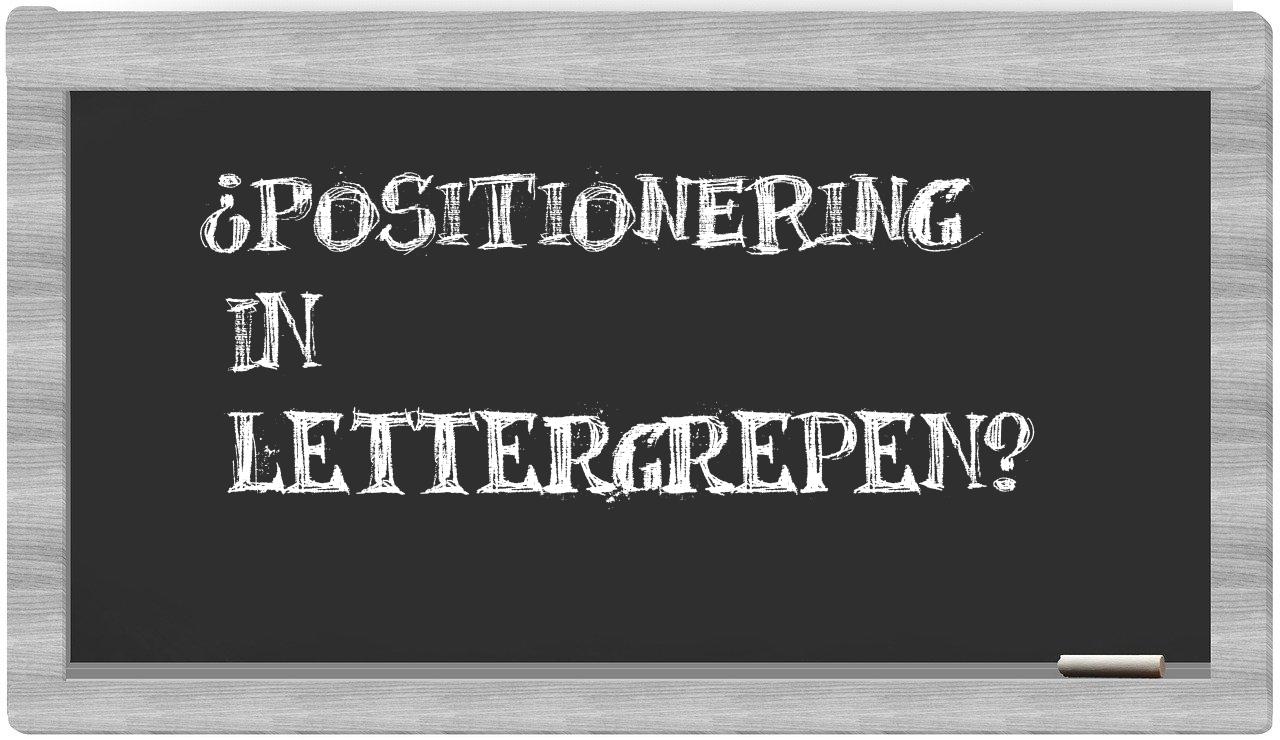 positionering in syllables