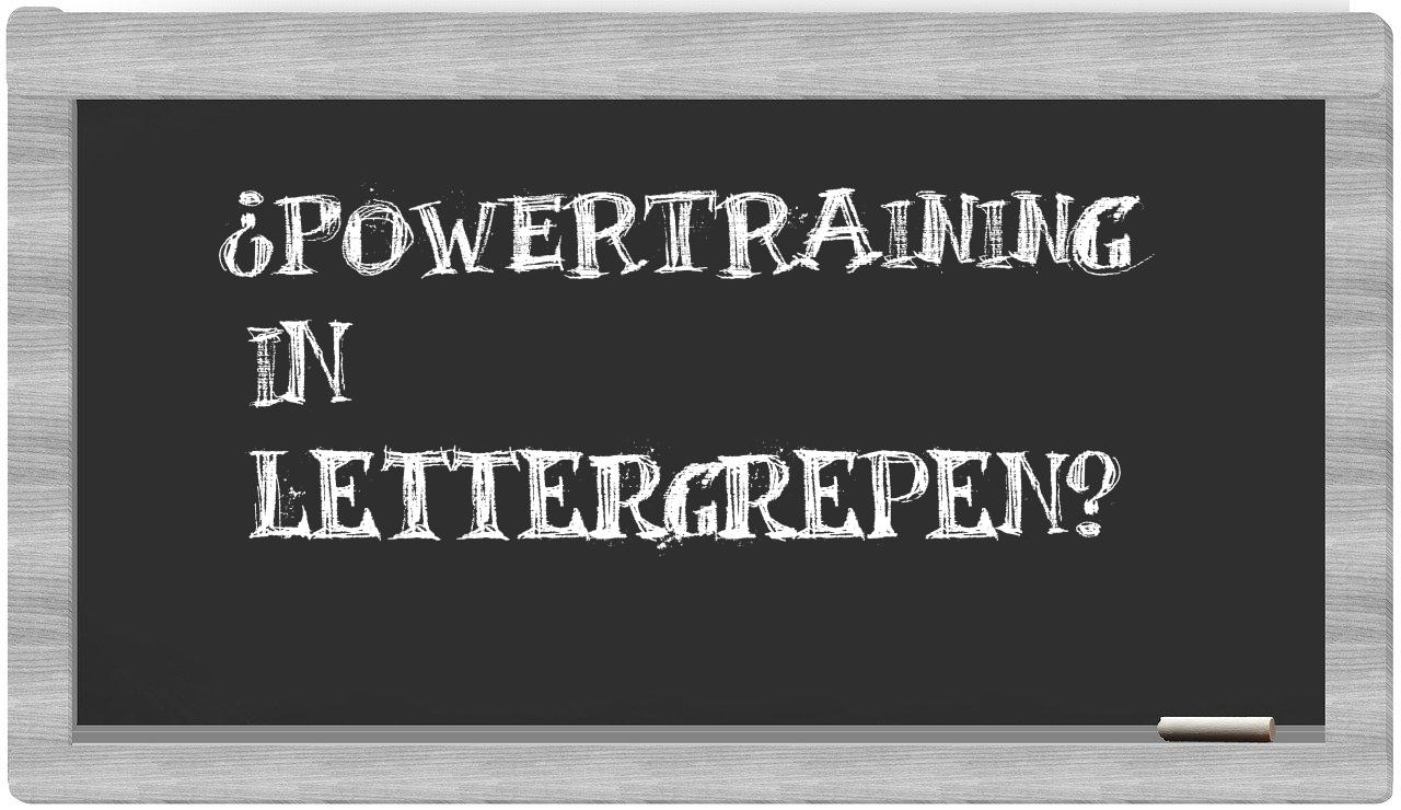 ¿powertraining en sílabas?