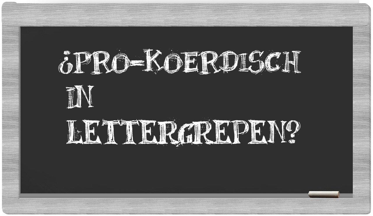 ¿pro-Koerdisch en sílabas?