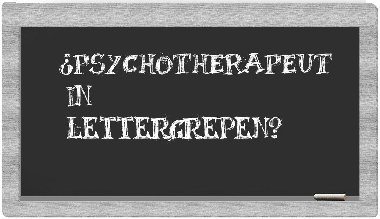 psychotherapeut in syllables