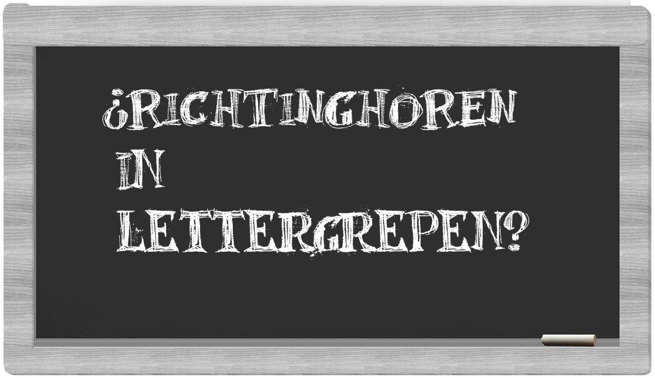 richtinghoren in syllables
