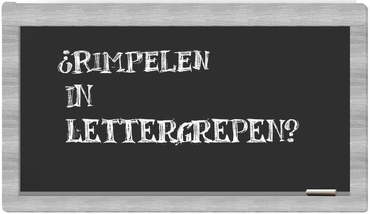 rimpelen in syllables