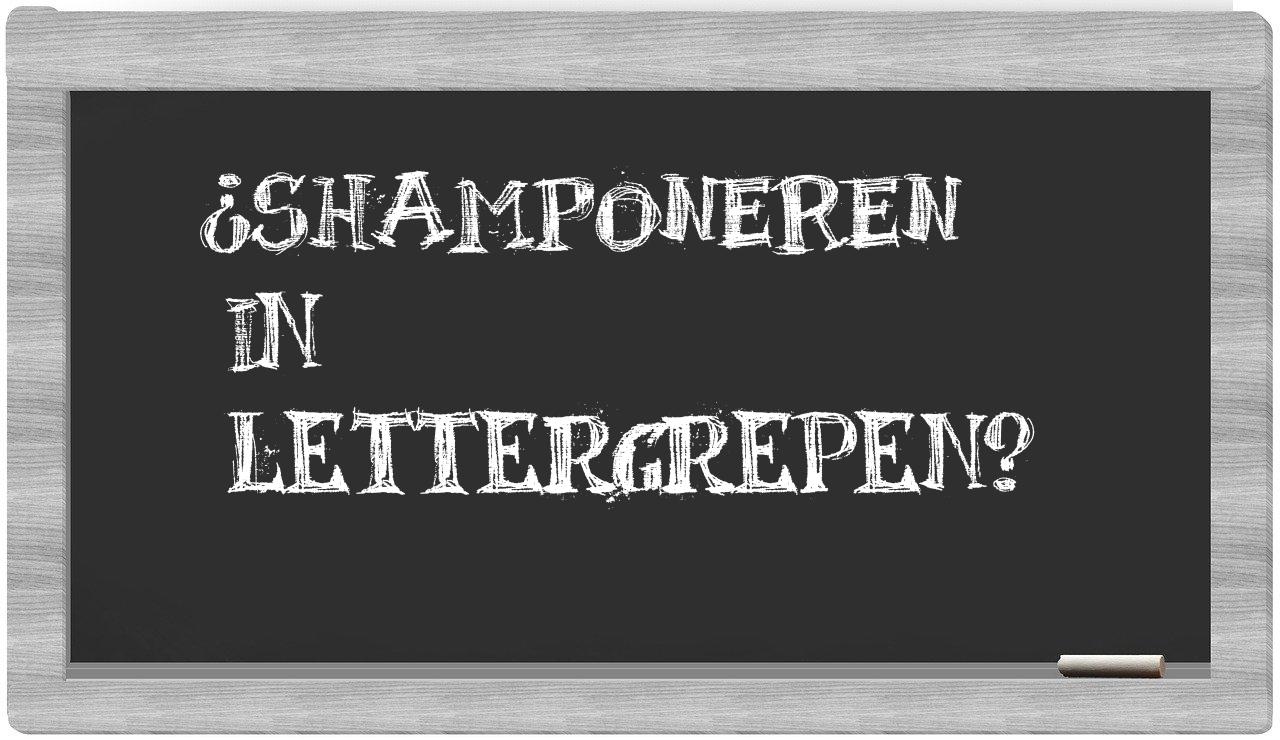 shamponeren in syllables