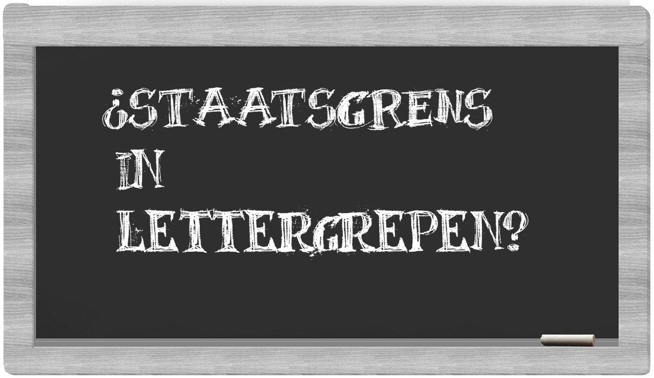 staatsgrens in syllables
