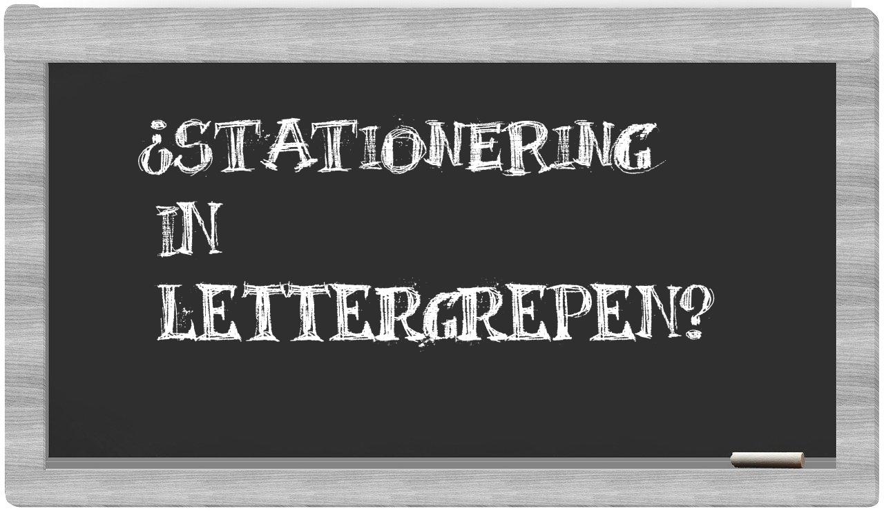 stationering in syllables