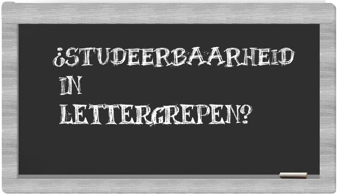 ¿studeerbaarheid en sílabas?