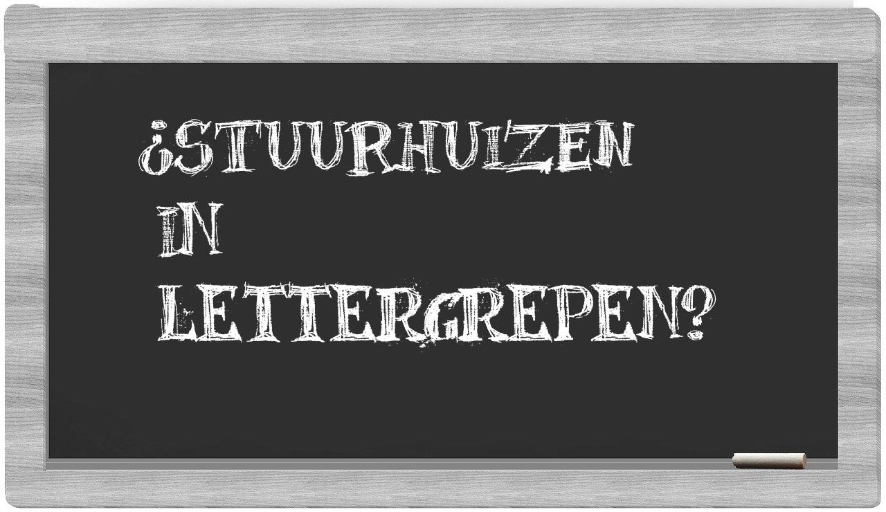 ¿stuurhuizen en sílabas?