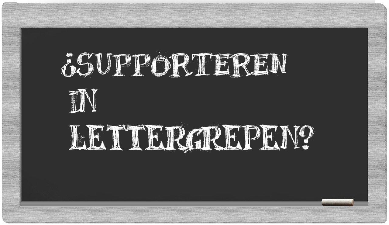 ¿supporteren en sílabas?