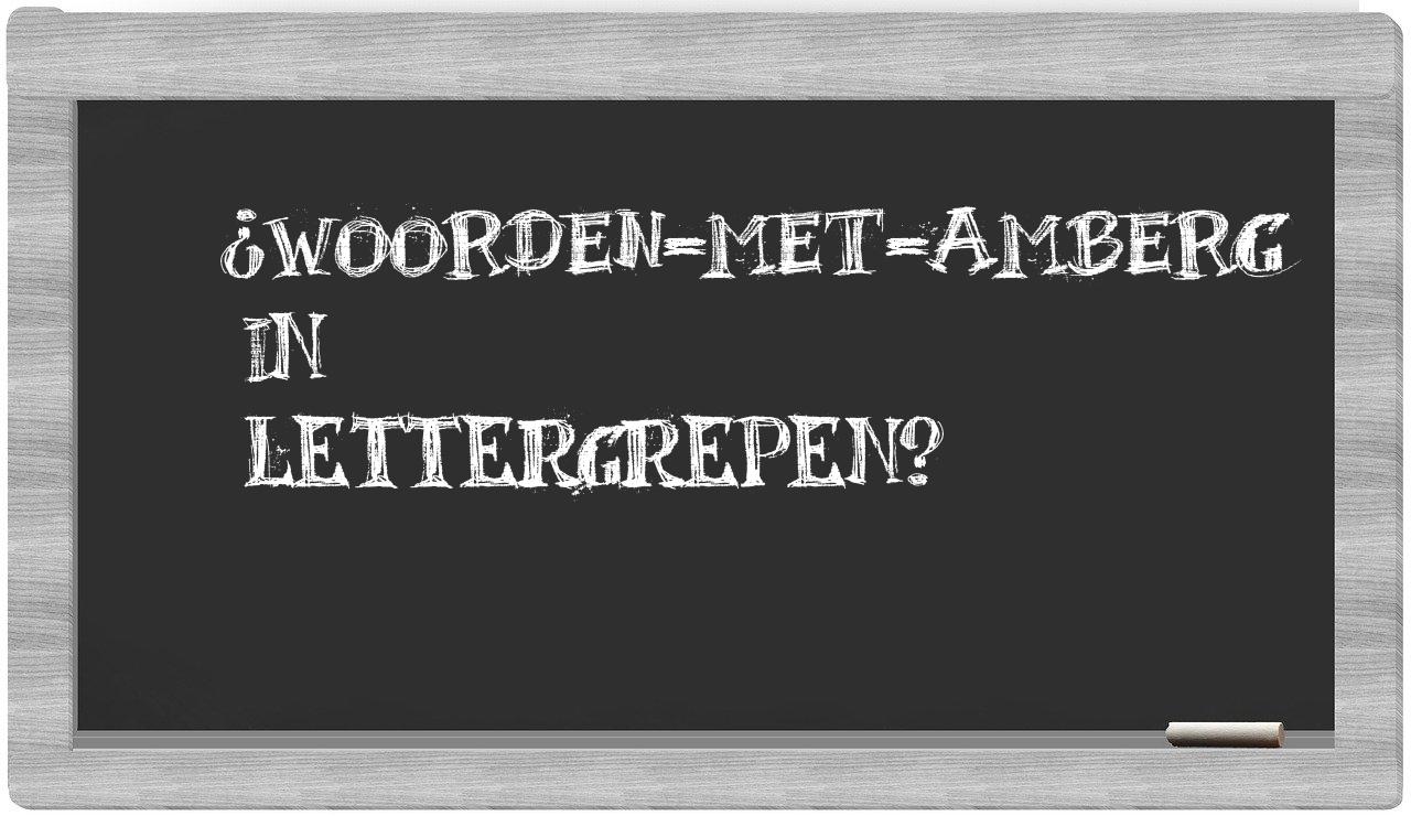 ¿woorden-met-Amberg en sílabas?