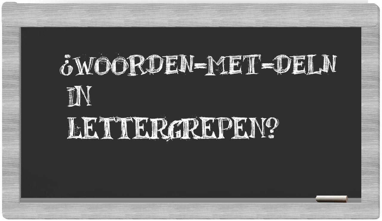 ¿woorden-met-Deln en sílabas?