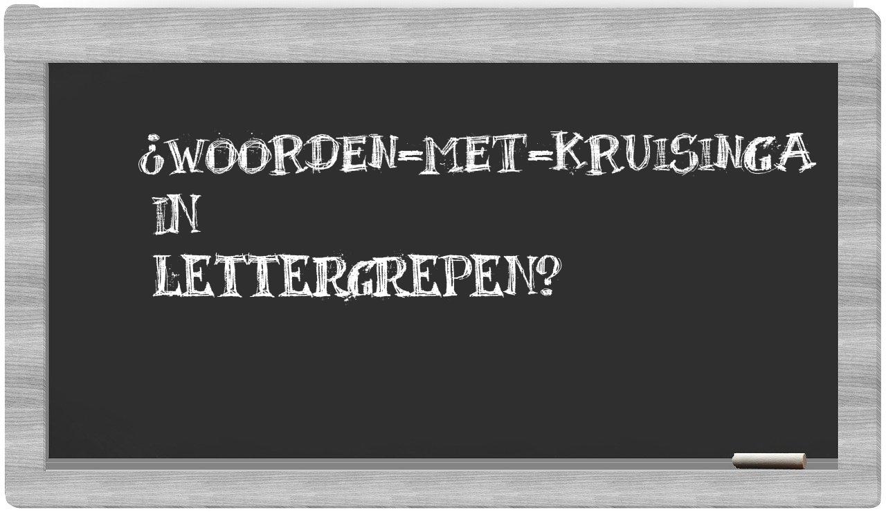 ¿woorden-met-Kruisinga en sílabas?